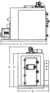エコボイラ HA-10 立面図